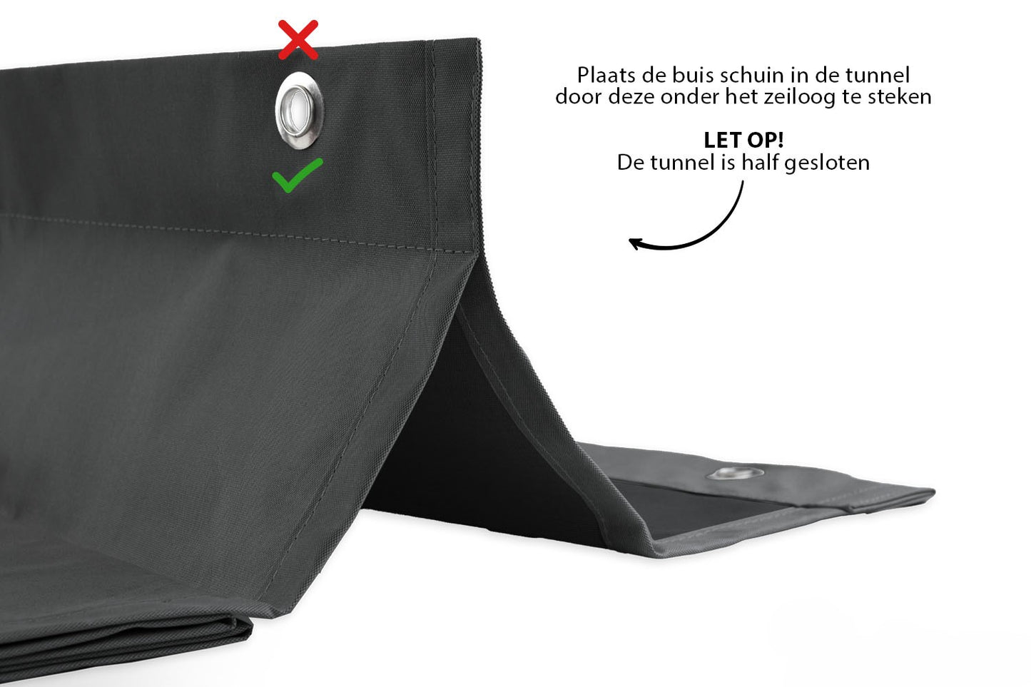 Waterdicht harmonicadoek 2,9x3,0 incl. bevestigingsset