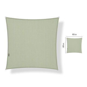 Schaduwdoek vierkant 4x4 met palen & bevestiging