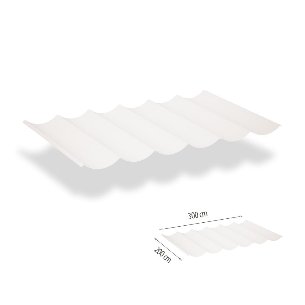 Shadow Comfort harmonicadoek 2x3 incl. bevestigingsset - Mineraal-Wit