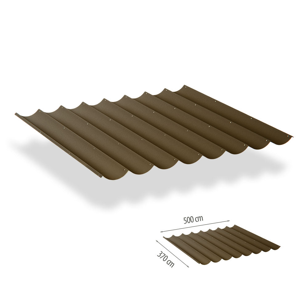 Shadow Comfort harmonicadoek 3.7x5.0 incl. bevestigingsset - Bruin