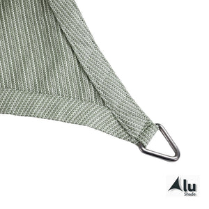 Detailfoto van de hoek van groen schaduwdoek
