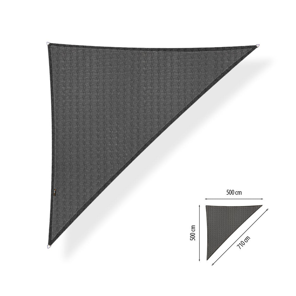 Shadow Comfort waterdicht schaduwdoek driehoek 90°, 5.0x5.0x7.1 meter - Antraciet