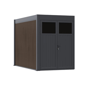 Orion opbergmodule 360 cm antraciet/teak voor lamellen overkapping