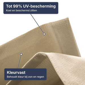 Shadow Comfort waterdicht schaduwdoek driehoek 90°, 5.0x5.0x7.1 meter - Zand
