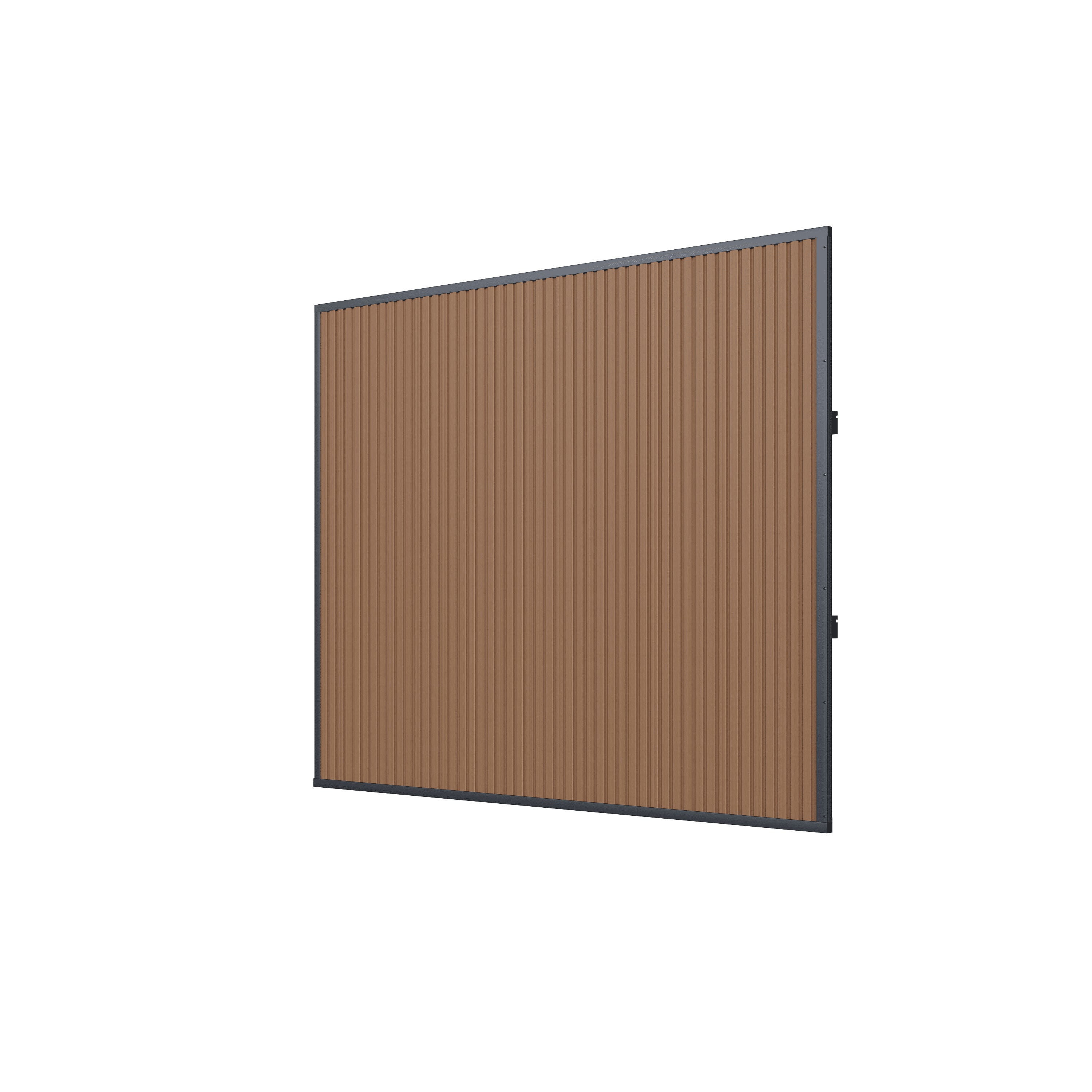 Composietwand antraciet/teak