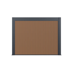 Orion composietwand antraciet/teak