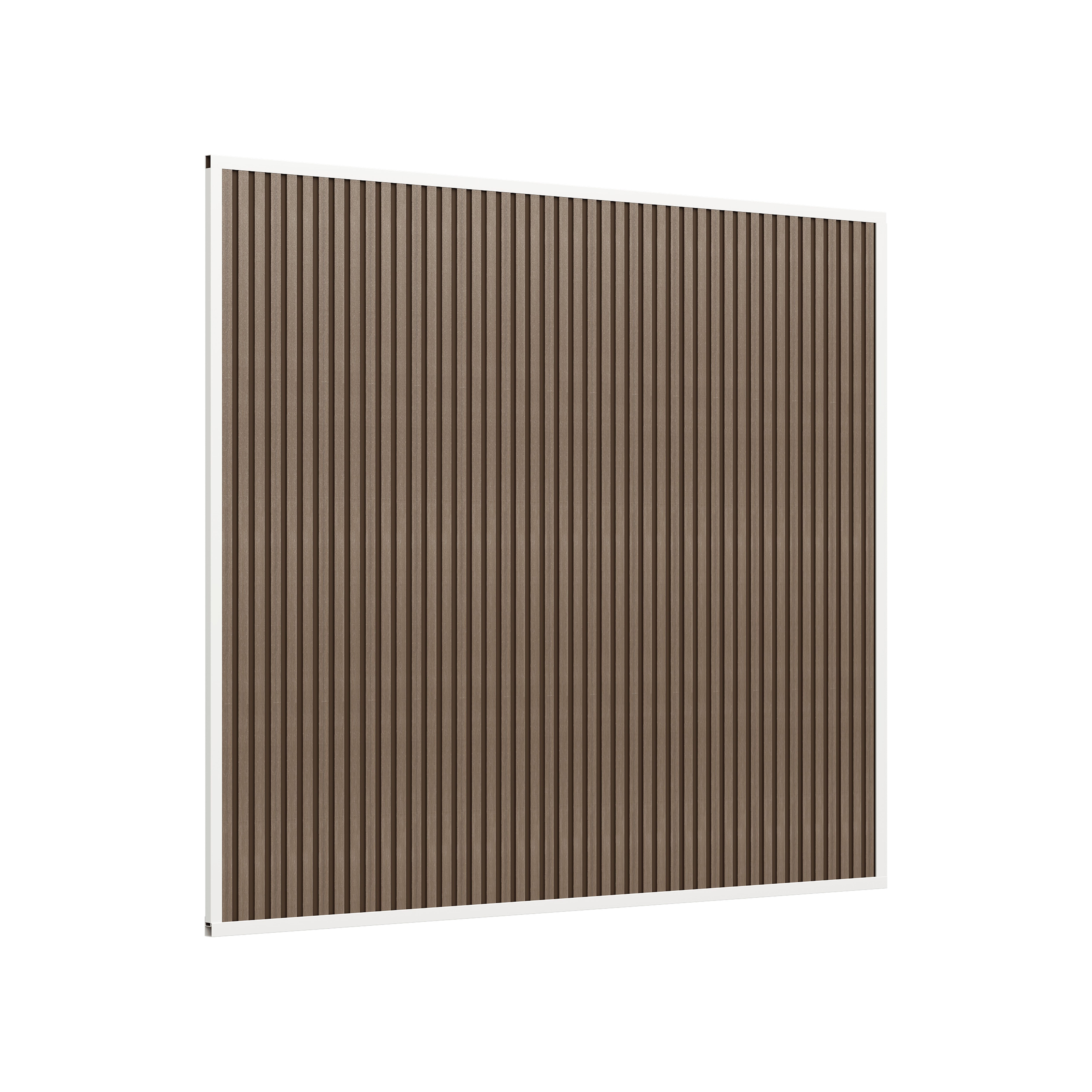 Composietwand wit/teak