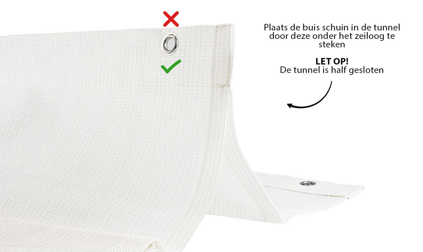 Harmonicadoek 2,9x3,0 incl. bevestigingsset