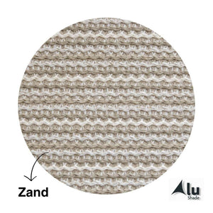 Detail van het HDPE materiaal van een zand harmonicadoek