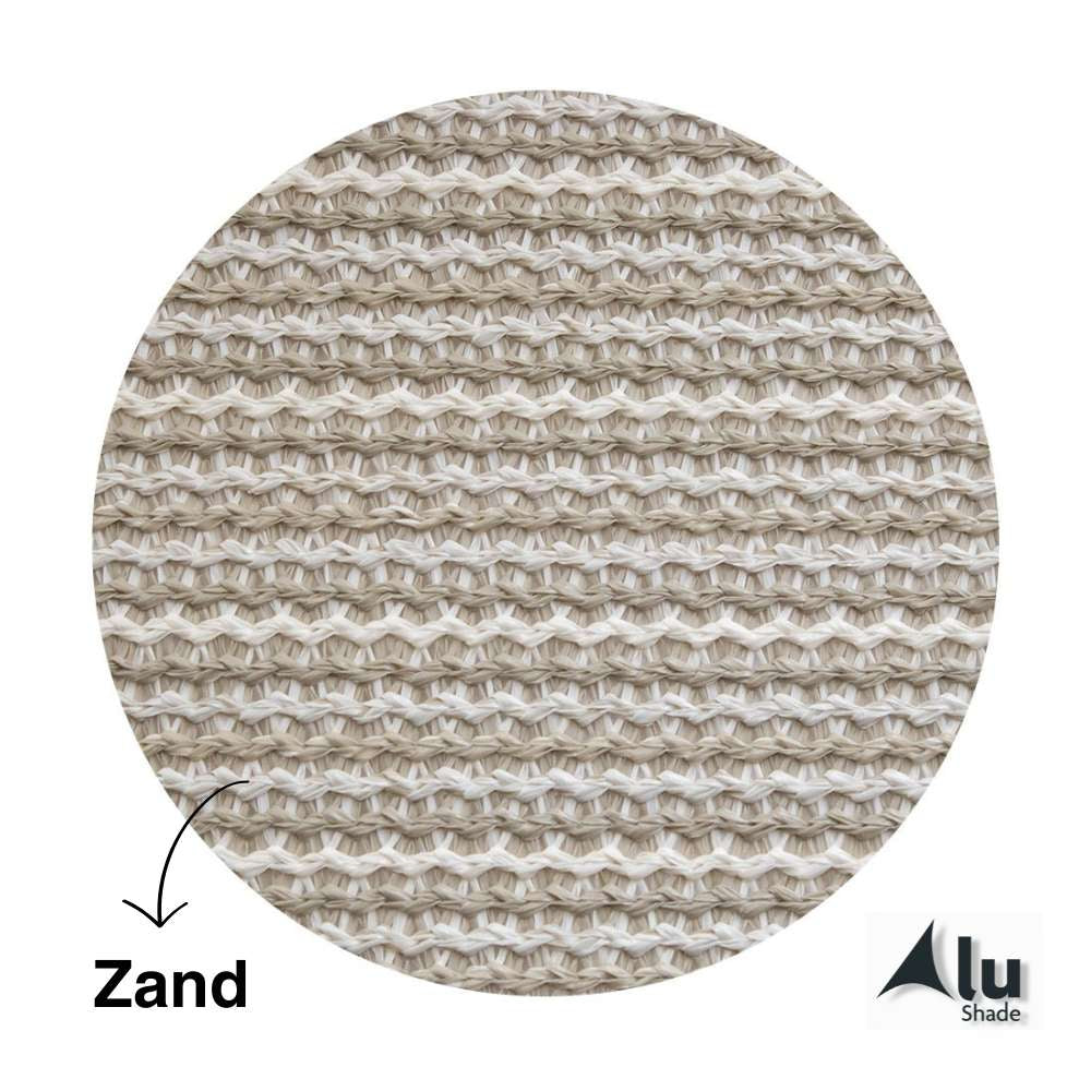 Detail van het HDPE materiaal van een zand harmonicadoek