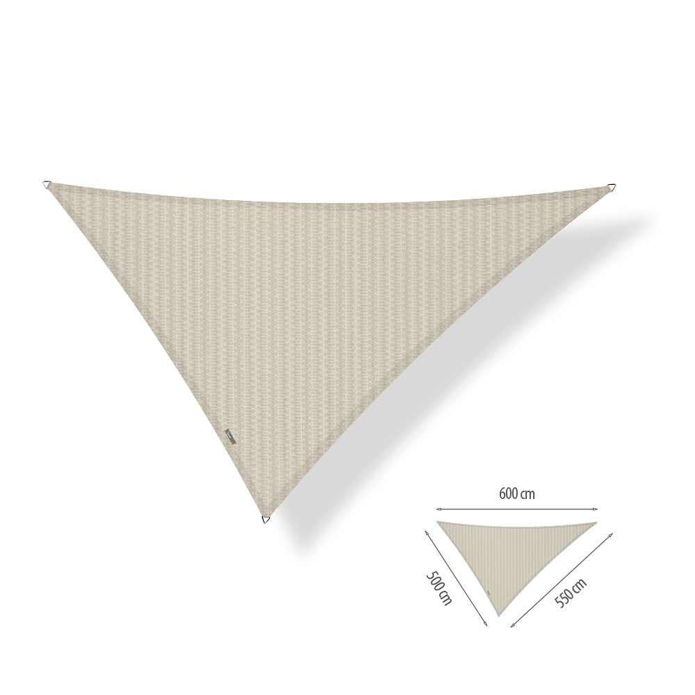 Schaduwdoek 5x5.5x6 met palen & bevestiging