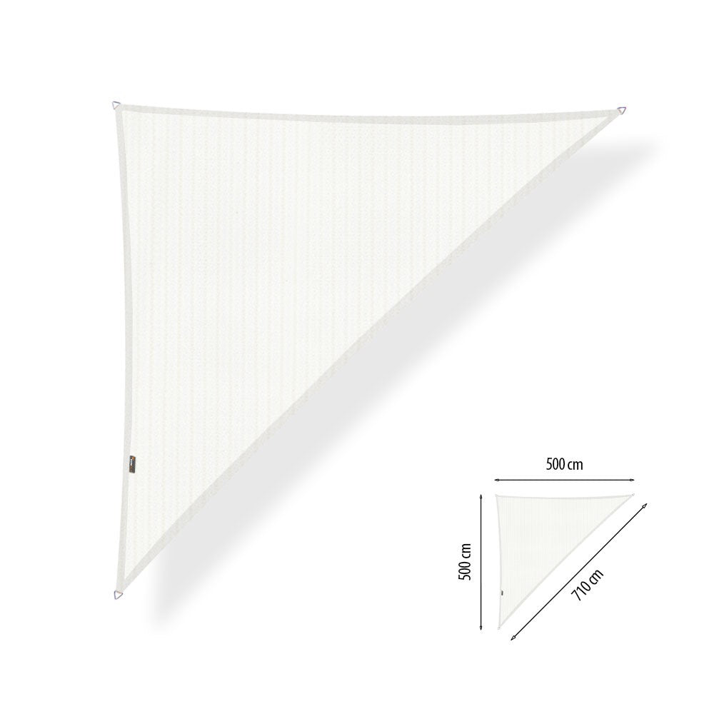 Schaduwdoek driehoek 90°, 5,0x5,0x7,1 meter
