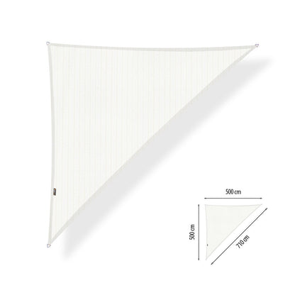 Schaduwdoek driehoek 90°, 5,0x5,0x7,1 meter