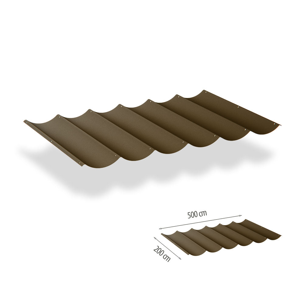 Shadow Comfort harmonicadoek 2x5 incl. bevestigingsset - Bruin