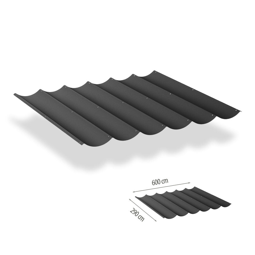 Shadow Comfort harmonicadoek 2.9x6.0 incl. bevestigingsset - Zwart