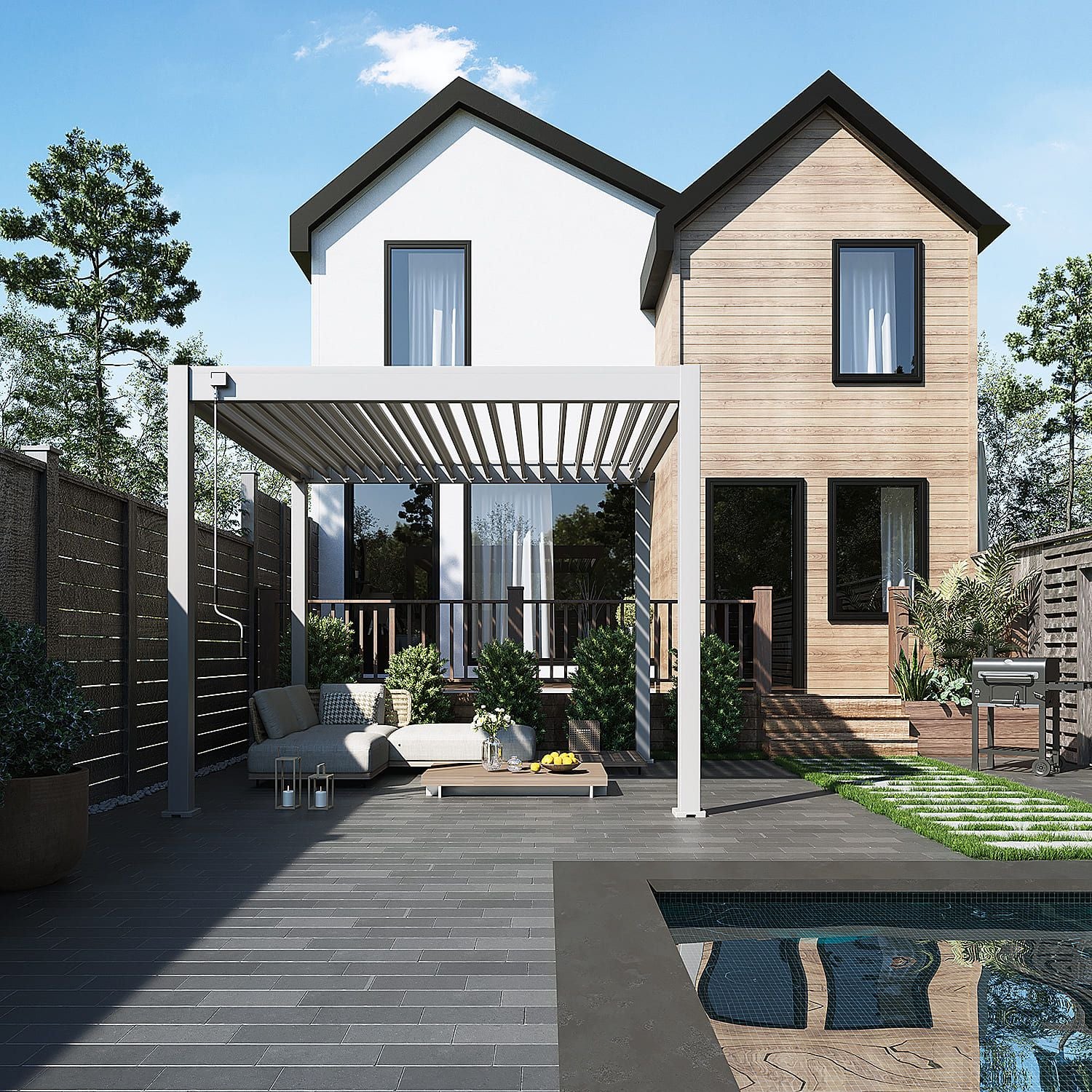 Orion Comfort Sand zijaanzicht met sfeerimpressie
