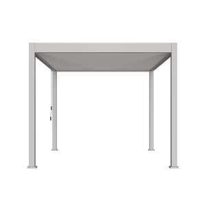 Orion Comfort Sand 300x360 zijaanzicht met dichte lamellen op witte achtergrond