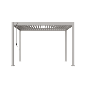 Orion Comfort Sand 300x360 zijaanzicht met open lamellen op witte achtergrond