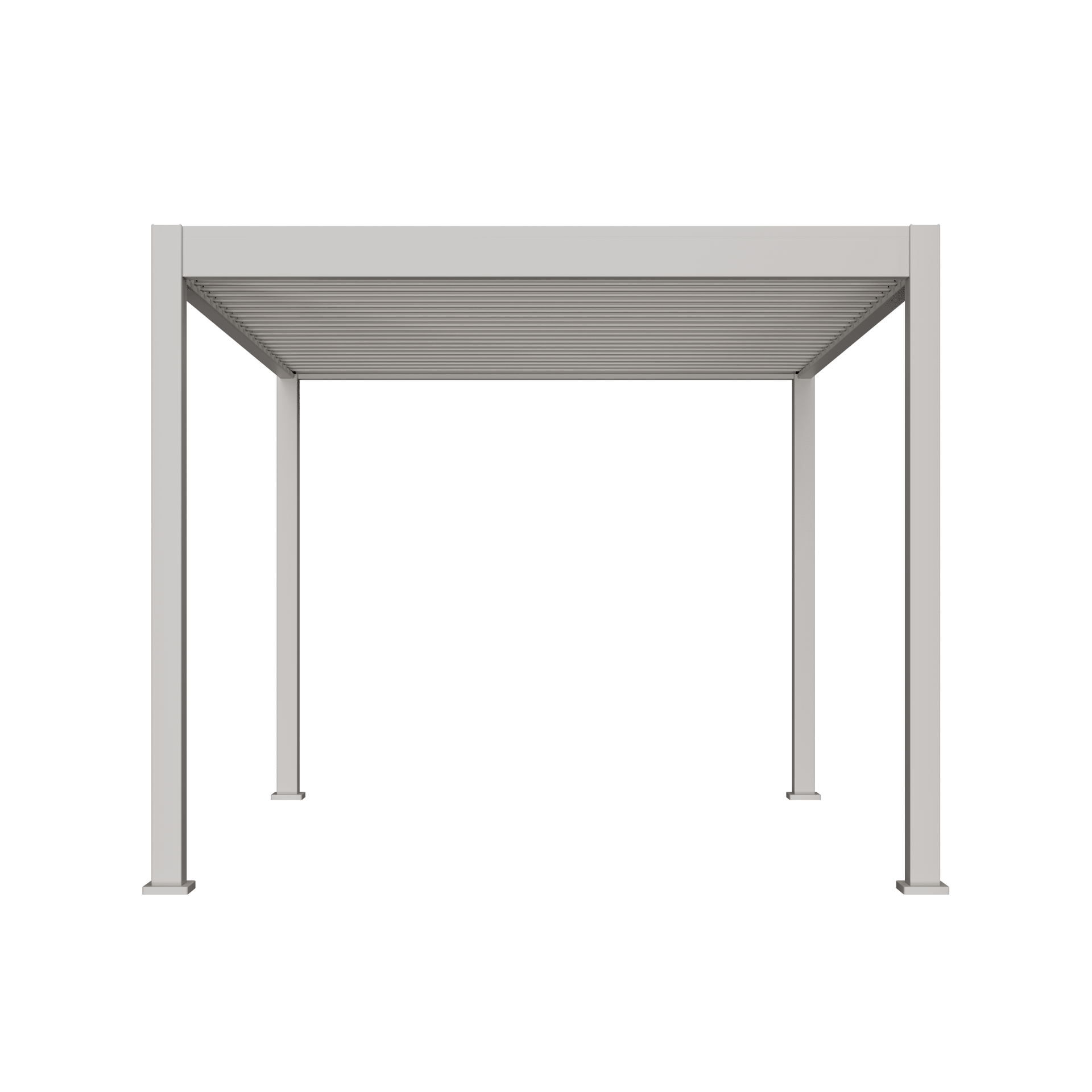 Orion Comfort Sand 300x360 zijaanzicht met dichte lamellen op witte achtergrond
