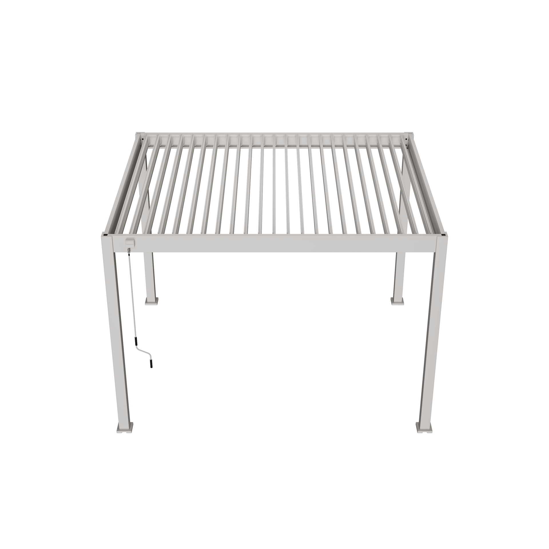 Orion Comfort Sand 300x360 bovenaanzicht met  open lamellen op witte achtergrond