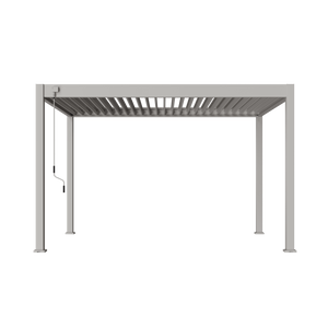 Orion Comfort Sand 300x400 zijaanzicht met open lamellen op witte achtergrond