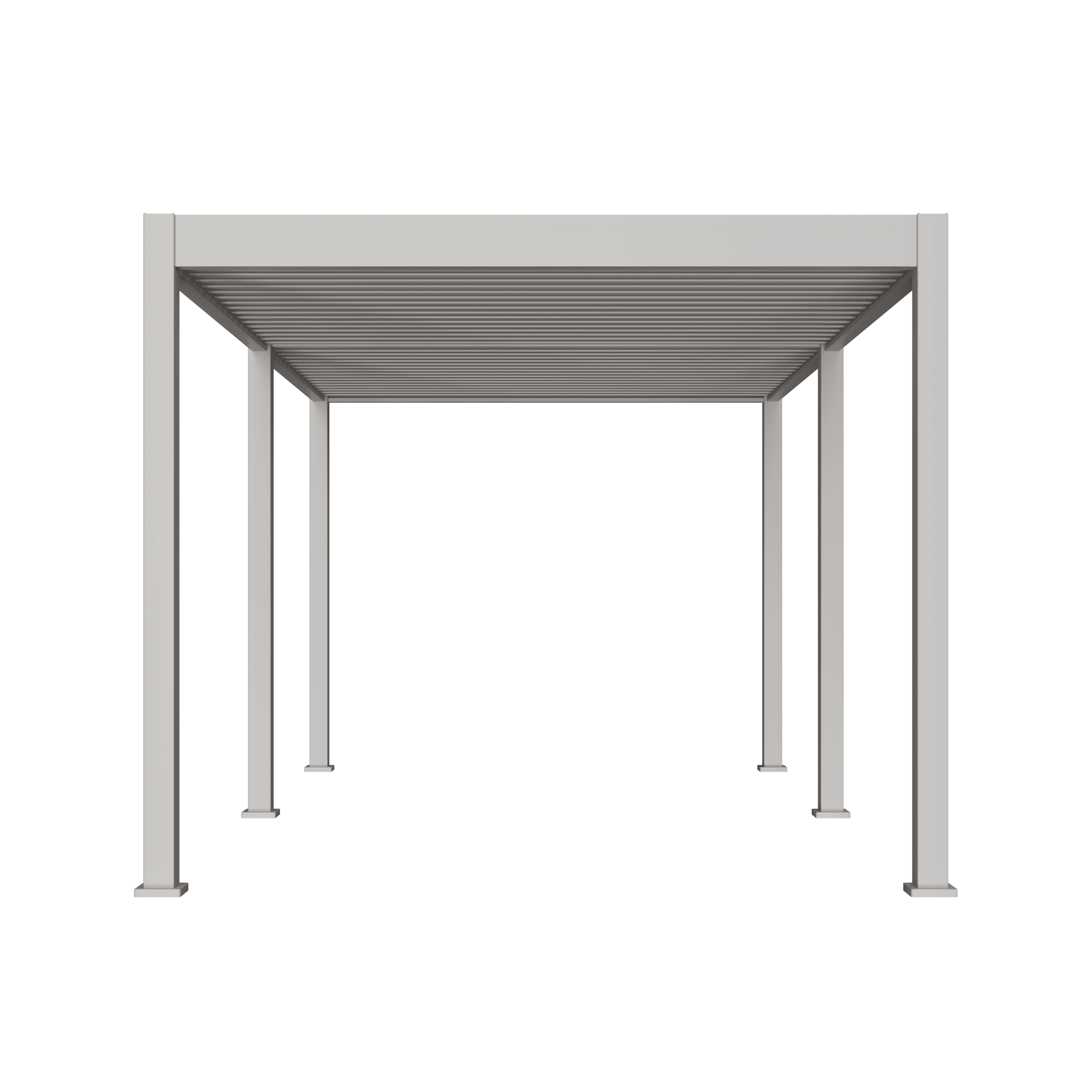 Orion comfort 300 x 530 overkapping sand  achteraanzicht met witte achtergrond