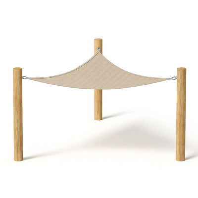 Schaduwdoek met palen