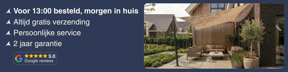 Schaduwdoek vierkant met voordelen