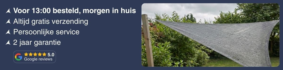 Waterdicht schaduwdoek met voordelen