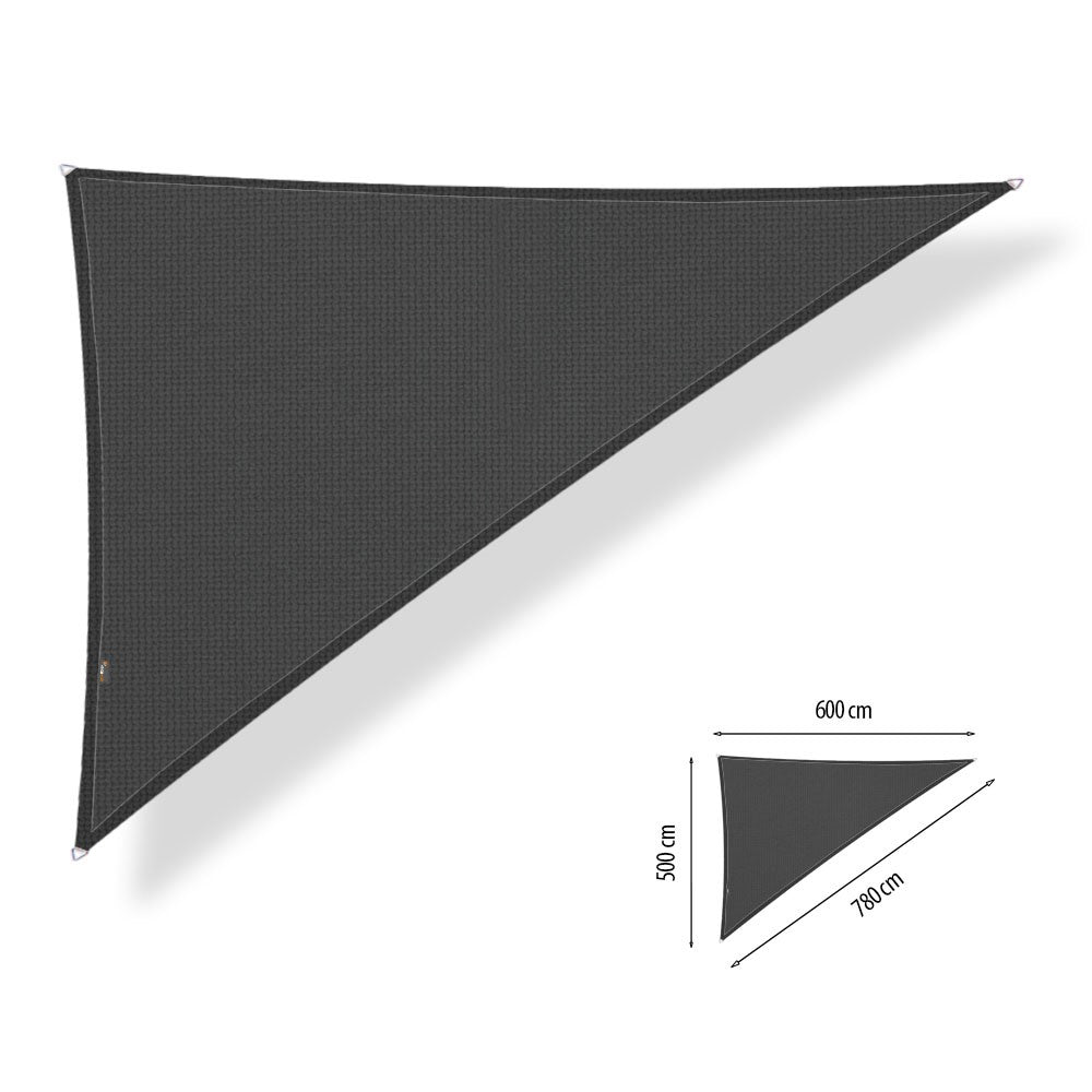 Schaduwdoek driehoek 90°, 5,0x6,0x7,8 meter