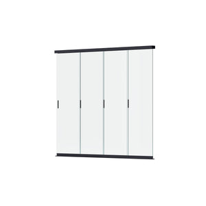 Orion glazen wand 300 cm antraciet voor lamellen overkapping