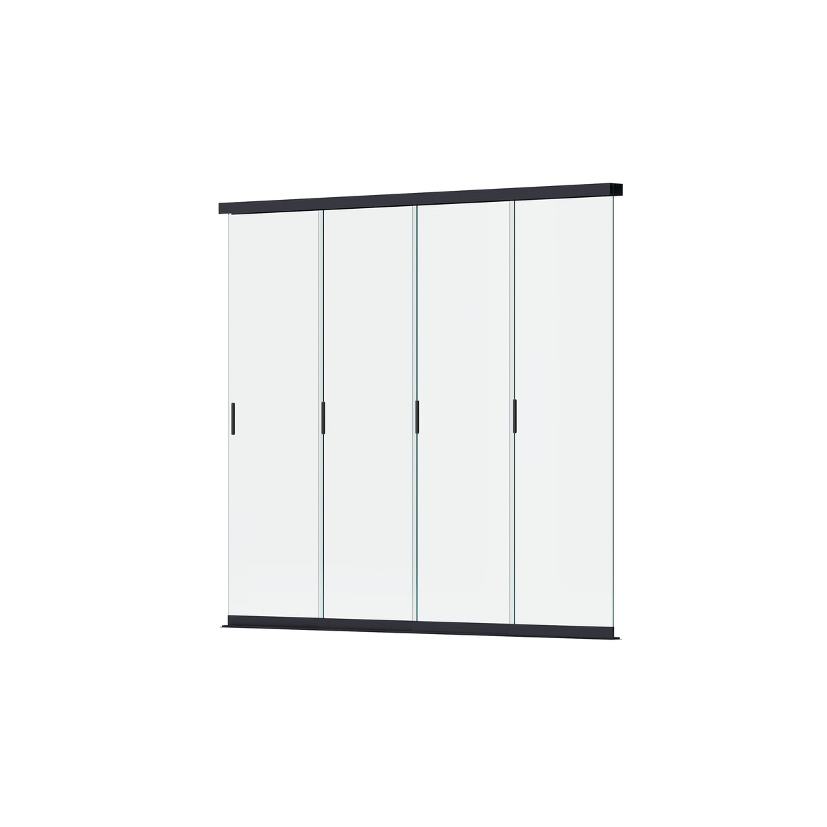 Orion glazen wand 300 cm antraciet voor lamellen overkapping