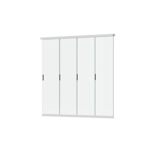 Orion glazen wand 300 cm wit voor lamellen overkapping