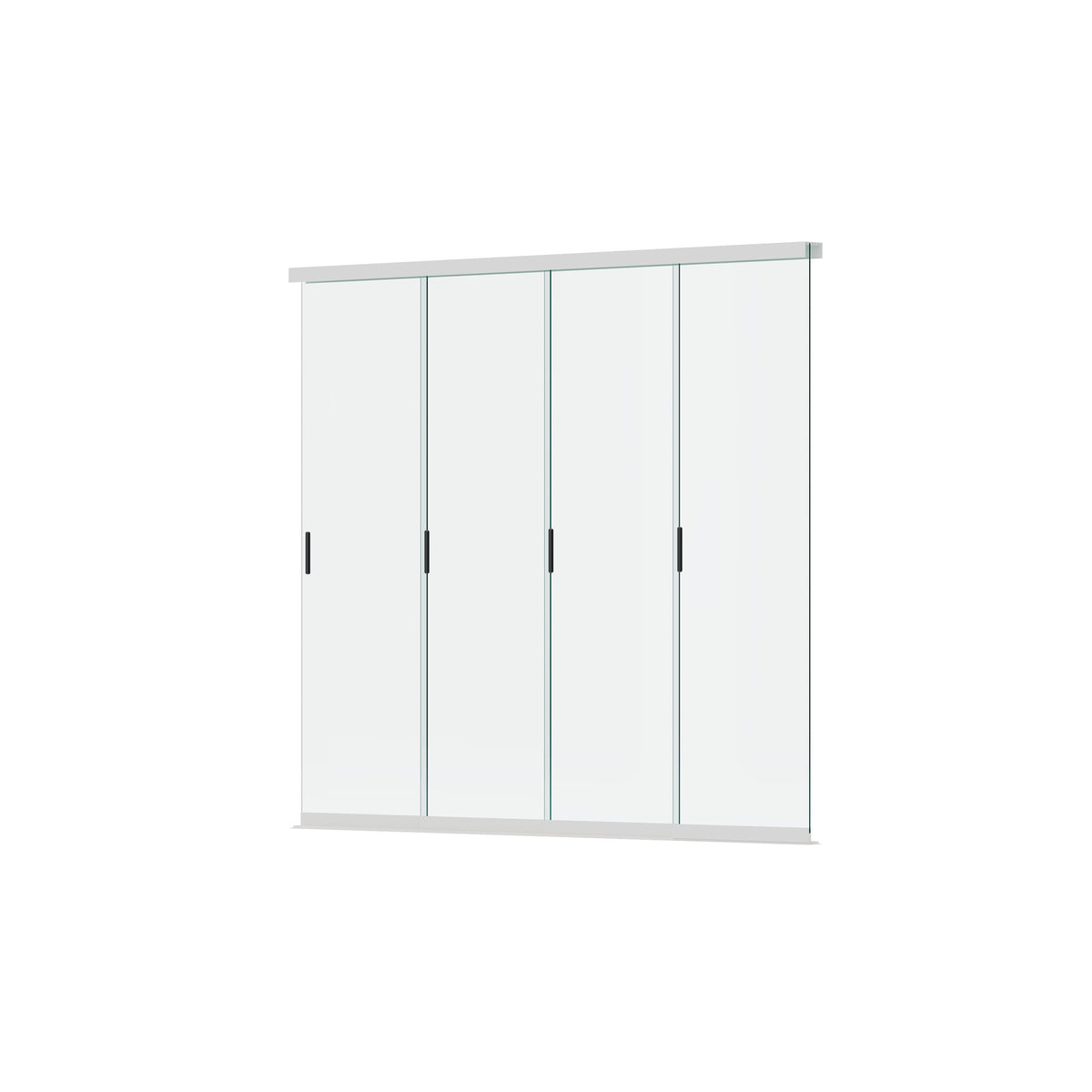 Orion glazen wand 300 cm wit voor lamellen overkapping