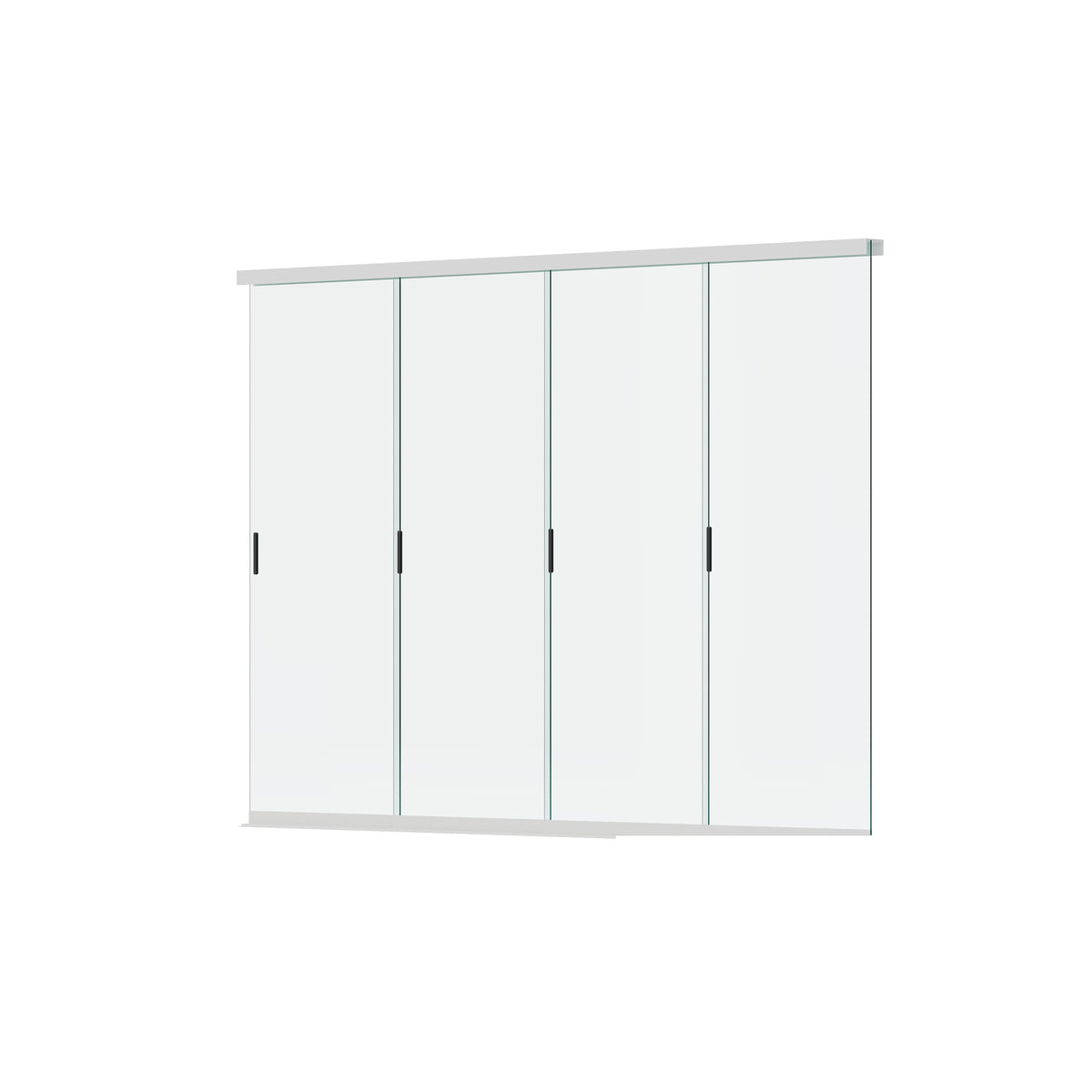 Orion glazen wand 360 cm wit voor lamellen overkapping
