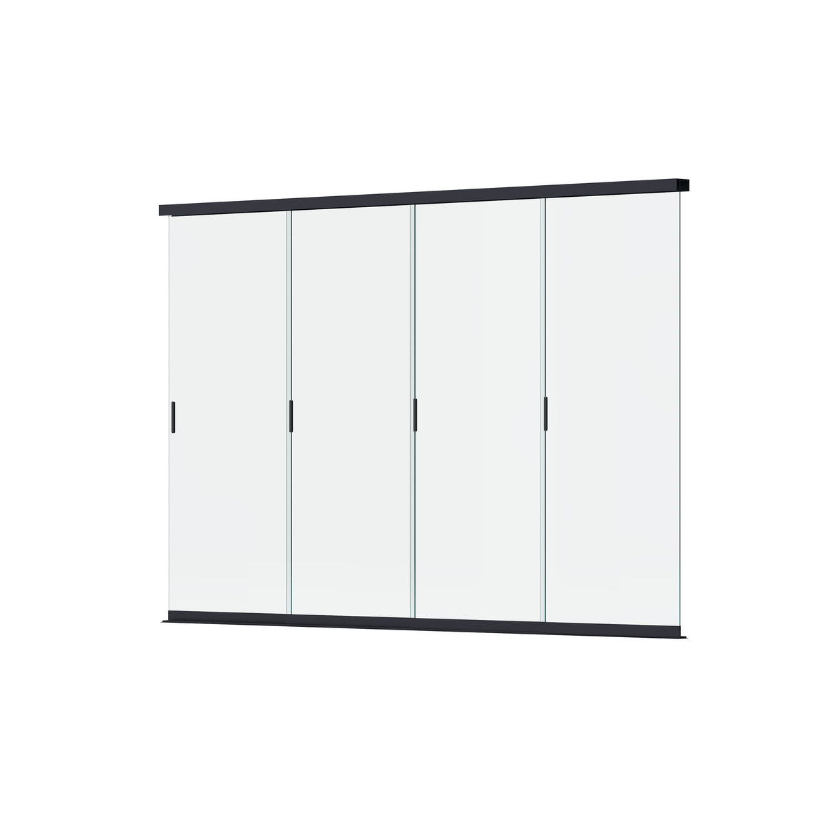 Orion glazen wand 400 cm antraciet voor lamellen overkapping