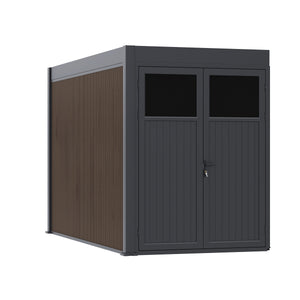 Orion opbergmodule 400 cm antraciet/teak voor lamellen overkapping