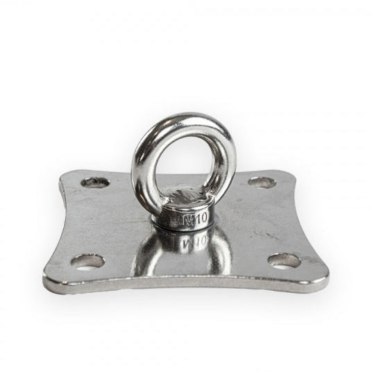 RVS plaat met draaibaar oog